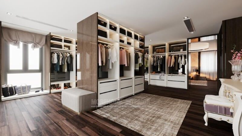 Mẫu thiết kế phòng thay đồ phong cách hiện đại đẹp tại biệt thự vinhomes imperia hải phòng