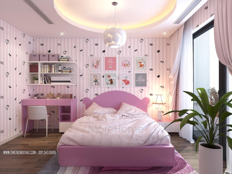 thiết kế nội thất phòng ngủ nhỏ 16m2