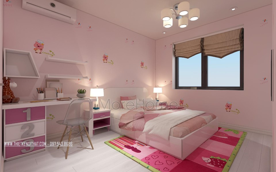 thiết kế nội thất phòng ngủ nhỏ 16m2